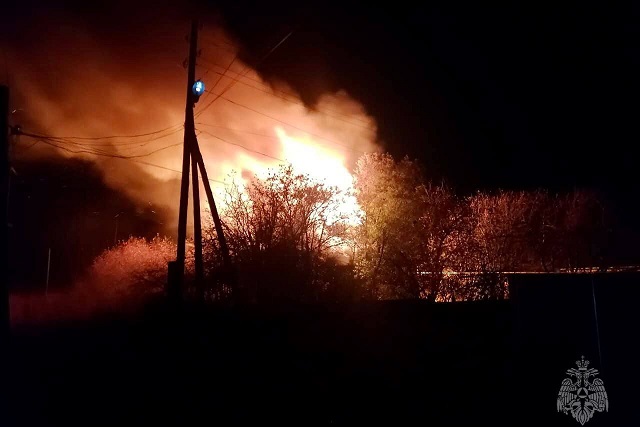 Частный дом уничтожен в результате пожара в Горномарийском районе