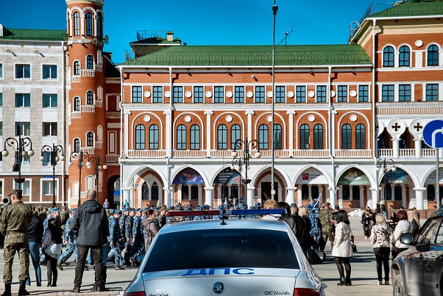 Сегодня в Йошкар-Оле проходит первая репетиция Парада Победы 