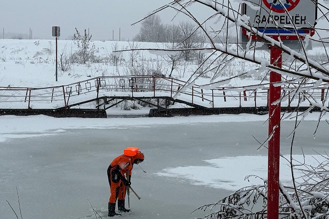 Спасатели измерили толщину льда на водных объектах Марий Эл
