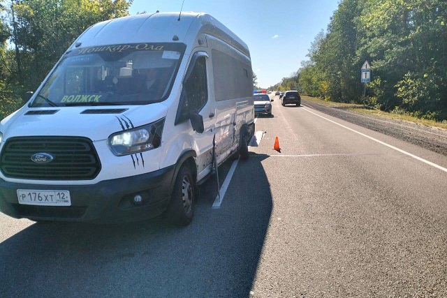 Пассажирский микроавтобус стал участником ДТП в Марий Эл