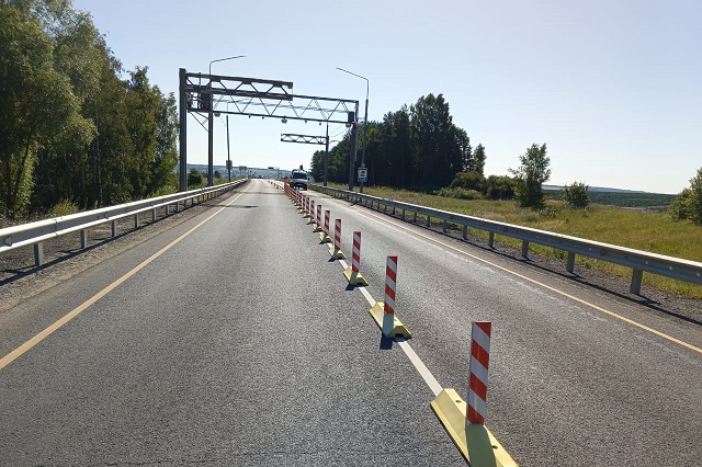 На двух дорогах Марий Эл появились искусственные бордюры