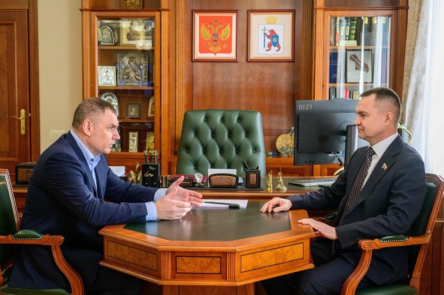 Глава Марий Эл Юрий Зайцев встретился с депутатом Госдумы Сергеем Казанковым