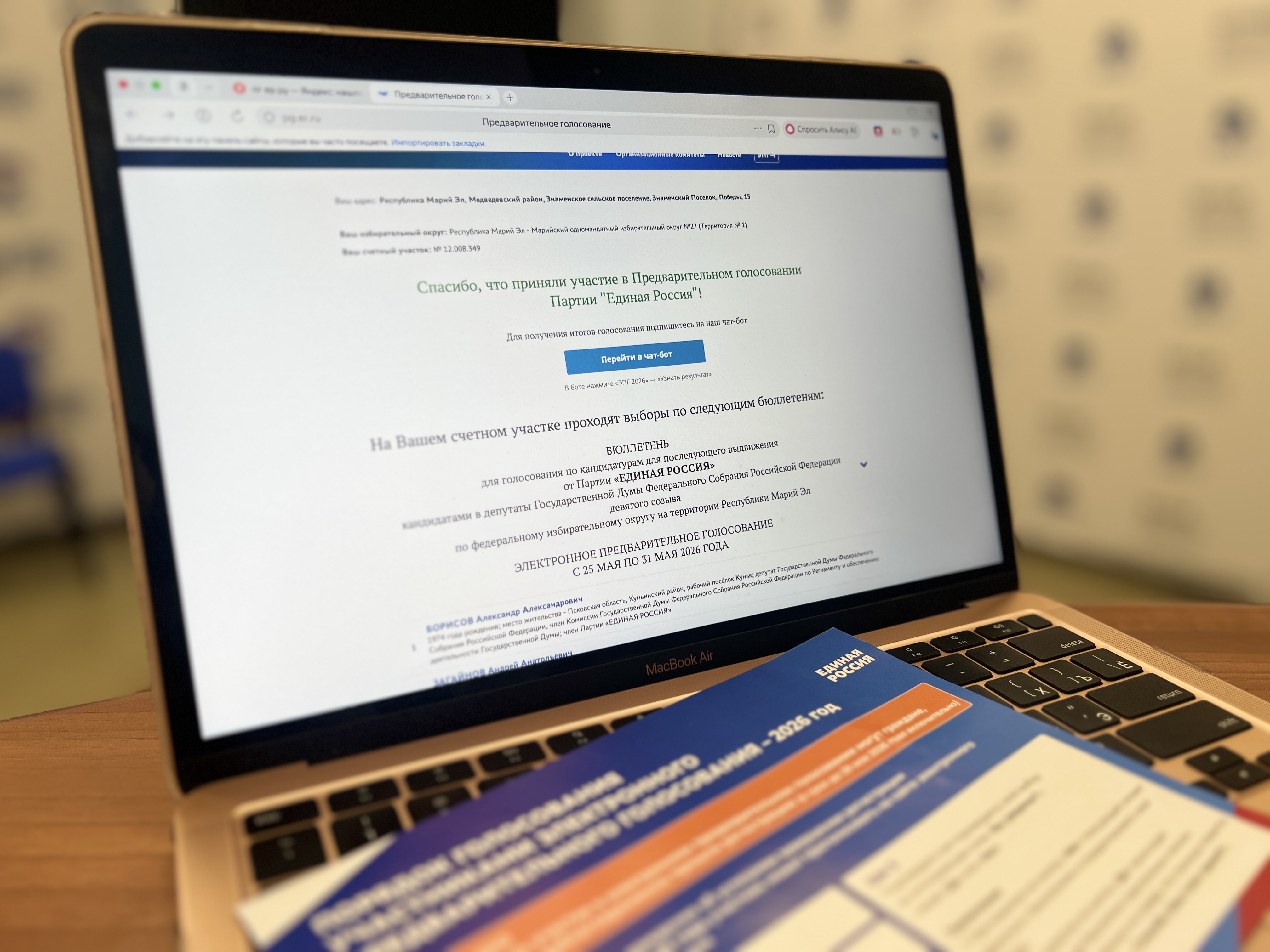 Стартовало электронное предварительное голосование «Единой России»
